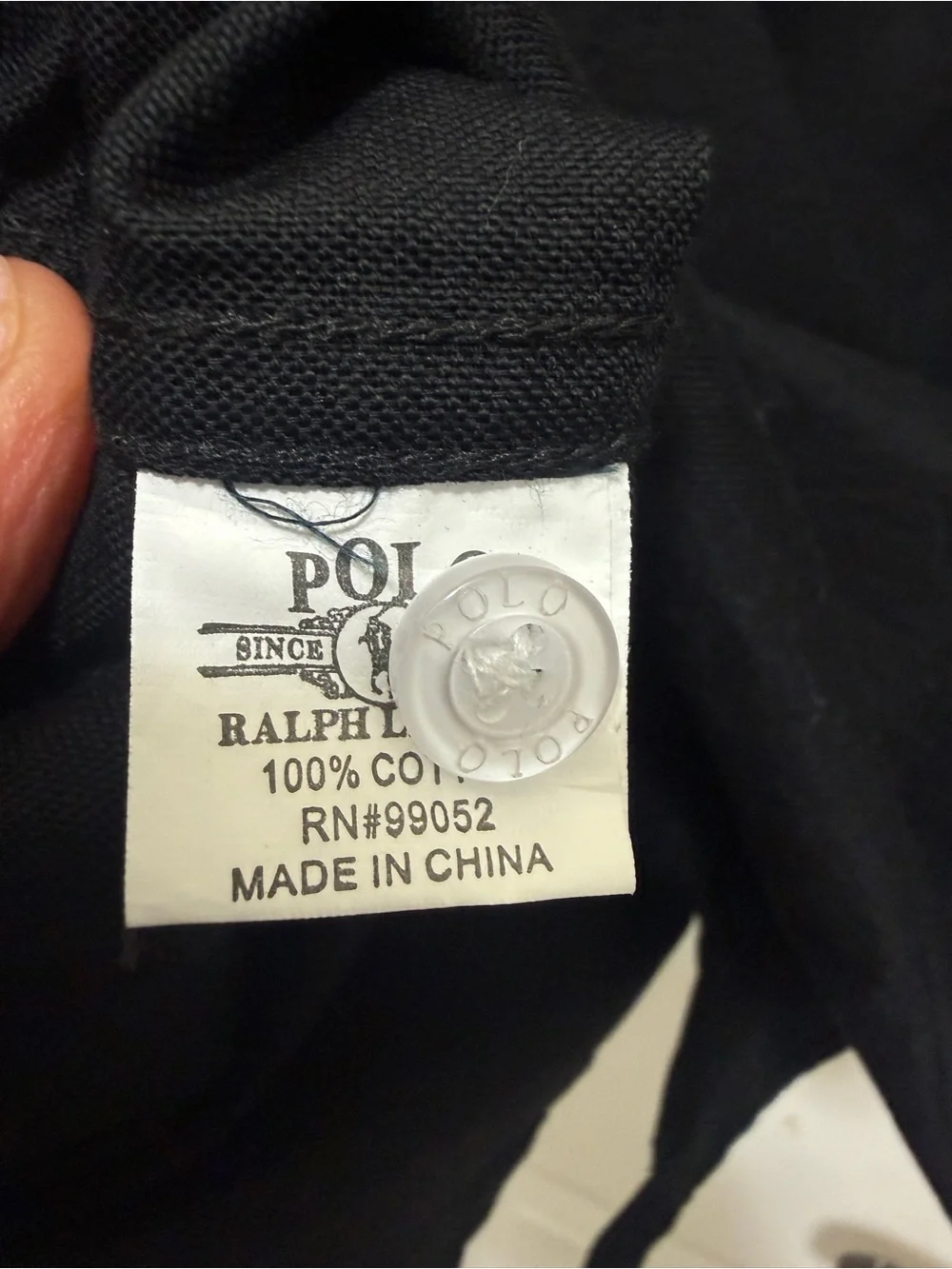 Ralph Lauren Men’s Black Button-Down Oxford Shirt - Red Pony Logo new condition